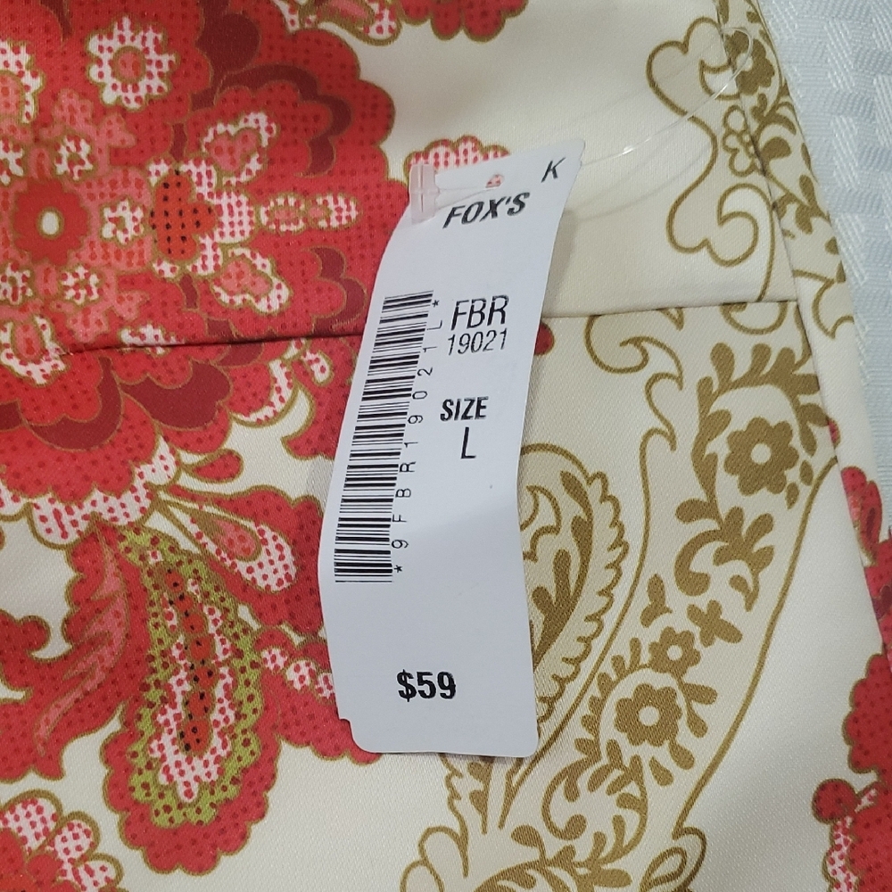 Flora Bea Oriental Sleeveless Crop Tank Top with Boxy Style Sz L - Picture 15 of 16